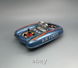 Vtg Japan Tin Friction Air Force Flying Jeep Hovercraft / DAIYA Terai Toys Co