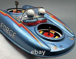 Vtg Japan Tin Friction Air Force Flying Jeep Hovercraft / DAIYA Terai Toys Co