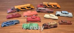 Vtg Lot Of 12 Toy Car Auburn Tootsietoy Midgetoy Manoil Die Cast Rubber Plastic