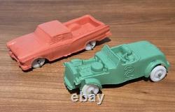Vtg Lot Of 12 Toy Car Auburn Tootsietoy Midgetoy Manoil Die Cast Rubber Plastic