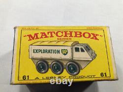 Vtg Matchbox Lesney toy car Alvis Stalwart No. 61 BP exploration truck Excellent
