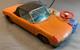 Vtg Orange Bandai Porsche 914 Battery Power Remote Controlled Toy Tin Car Rare