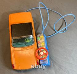 Vtg Orange Bandai Porsche 914 Battery Power Remote Controlled Toy Tin Car Rare