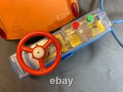 Vtg Orange Bandai Porsche 914 Battery Power Remote Controlled Toy Tin Car Rare