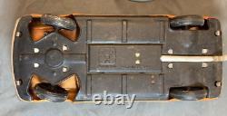 Vtg Orange Bandai Porsche 914 Battery Power Remote Controlled Toy Tin Car Rare