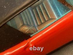 Vtg Red Bandai Porsche 914 Battery Operated Remote Controlled Toy Tin Car Rare