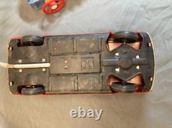 Vtg Red Bandai Porsche 914 Battery Operated Remote Controlled Toy Tin Car Rare