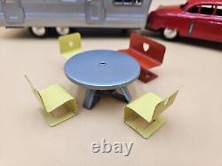 Vtg SSS Toys Japan House Trailer S-303 Tin Pressed Metal Friction Car & Camper