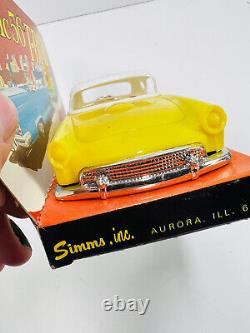 Vtg Simms Classic 56 T-Bird No. 456 Yellow MOC toy car WOW