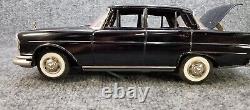 Vtg Sss Tin Litho Mercedes 230 S Black Friction Car With Lifts Works Japan Rare