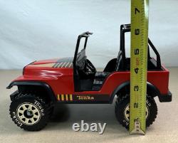 Vtg TONKA Jeep with Trailer & Dual Motorcycles Retro 70's Toy