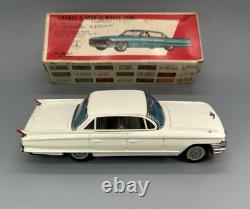 Vtg Tin Friction 1962 Cadillac Sedan withBox / Bandai Toys Japan / Man Cave Decor