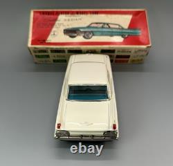 Vtg Tin Friction 1962 Cadillac Sedan withBox / Bandai Toys Japan / Man Cave Decor