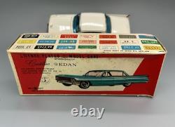 Vtg Tin Friction 1962 Cadillac Sedan withBox / Bandai Toys Japan / Man Cave Decor Vtg Tin Friction 1962 Cadillac Sedan withBox / Bandai Toys Japan / Man Cave Decor