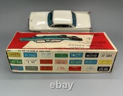 Vtg Tin Friction 1962 Cadillac Sedan withBox / Bandai Toys Japan / Man Cave Decor
