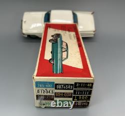 Vtg Tin Friction 1962 Cadillac Sedan withBox / Bandai Toys Japan / Man Cave Decor