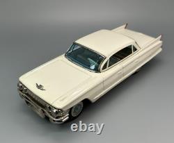 Vtg Tin Friction 1962 Cadillac Sedan withBox / Bandai Toys Japan / Man Cave Decor