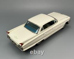 Vtg Tin Friction 1962 Cadillac Sedan withBox / Bandai Toys Japan / Man Cave Decor