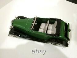 Vtg Tri-ang Minic Clockwork Toy Bentley Tourer 37m Green, Box & Key All Original