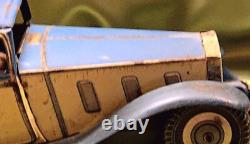 Vtg Wind Up Lithograph Toy Car Mettoy Rolls Royce Tinplate England