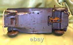 Vtg Wind Up Lithograph Toy Car Mettoy Rolls Royce Tinplate England
