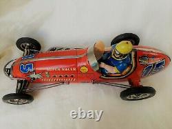 Wüco Super Racer Car Indianapolis Large Version Tin Toy Extremly Rare