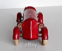 Wyandotte Streamlined Racing Car 1930s Art Deco Pressed Steel Tinplate toy EX