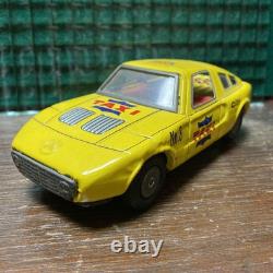 YONEYA Vintage Tin Toy Car Mercedes Benz Taxi Yellow Showa Retro