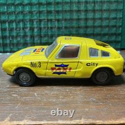 YONEYA Vintage Tin Toy Car Mercedes Benz Taxi Yellow Showa Retro