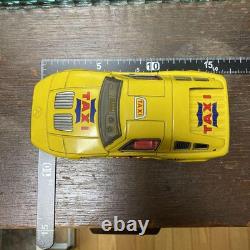 YONEYA Vintage Tin Toy Car Mercedes Benz Taxi Yellow Showa Retro