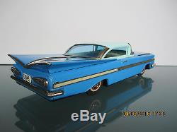 Yoneya 1959 Chevrolet Chevy Coupe made in Japan Tin Toy Car 11.5 RARE