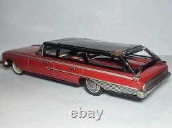 Yonezawa 1960 Ford Country Squire Station Wagon Tin Litho Toy Friction Car Japan