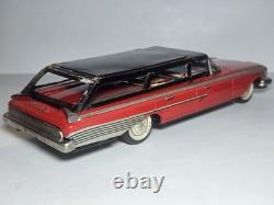 Yonezawa 1960 Ford Country Squire Station Wagon Tin Litho Toy Friction Car Japan