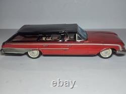 Yonezawa 1960 Ford Country Squire Station Wagon Tin Litho Toy Friction Car Japan