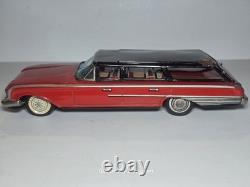 Yonezawa 1960 Ford Country Squire Station Wagon Tin Litho Toy Friction Car Japan