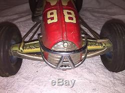 Yonezawa Champion 98 Agagainion tin toy race car. LARGE 19 long all original