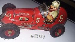 Yonezawa Sanyo Toys Tin # 5 AAA Mobil Special Midget Indy Racer Car Friction