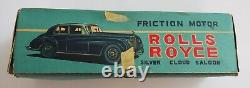 Yonezawa toys Rolls-Royce Silver Cloud saloon blue tin car with box